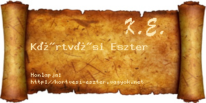 Körtvési Eszter névjegykártya