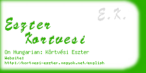 eszter kortvesi business card