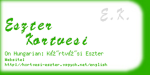 eszter kortvesi business card